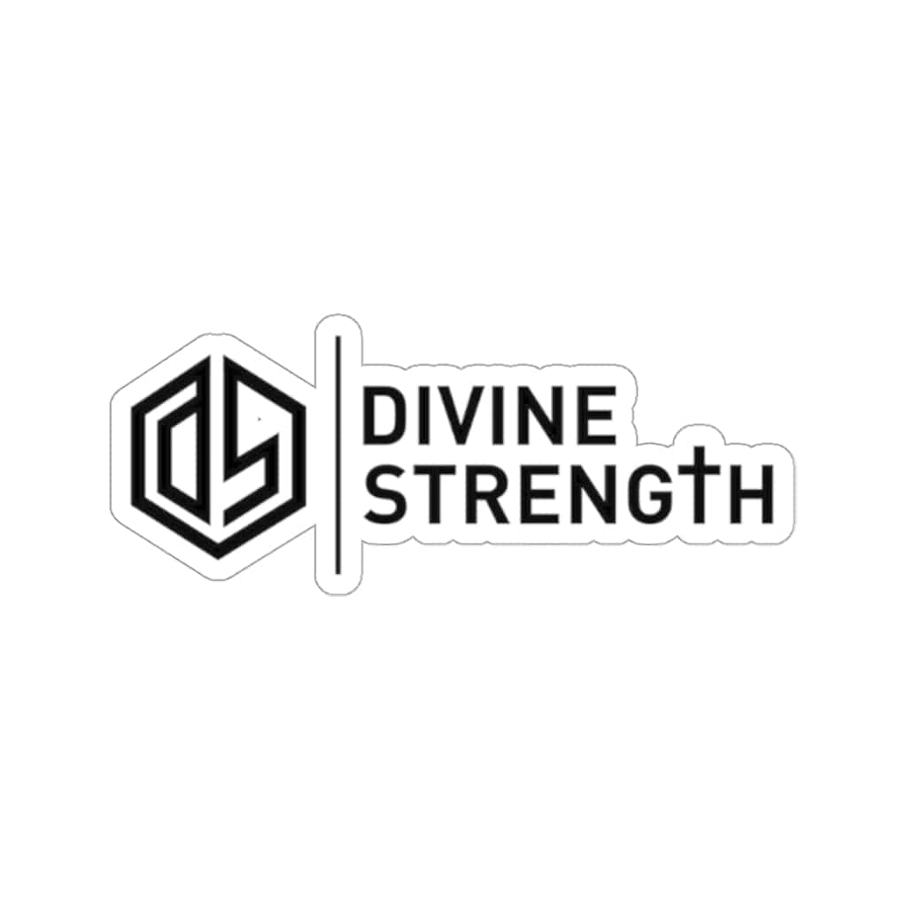 Divine Strength Sticker Black