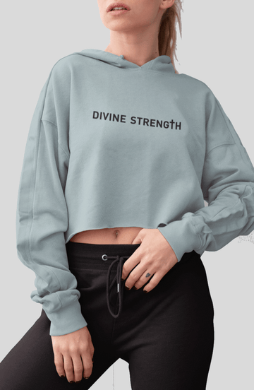 Divine Strength Classic Cropped Hoodie