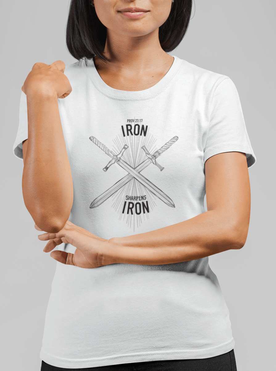 Women's Dual Sword Iron Sharpens Iron Tee